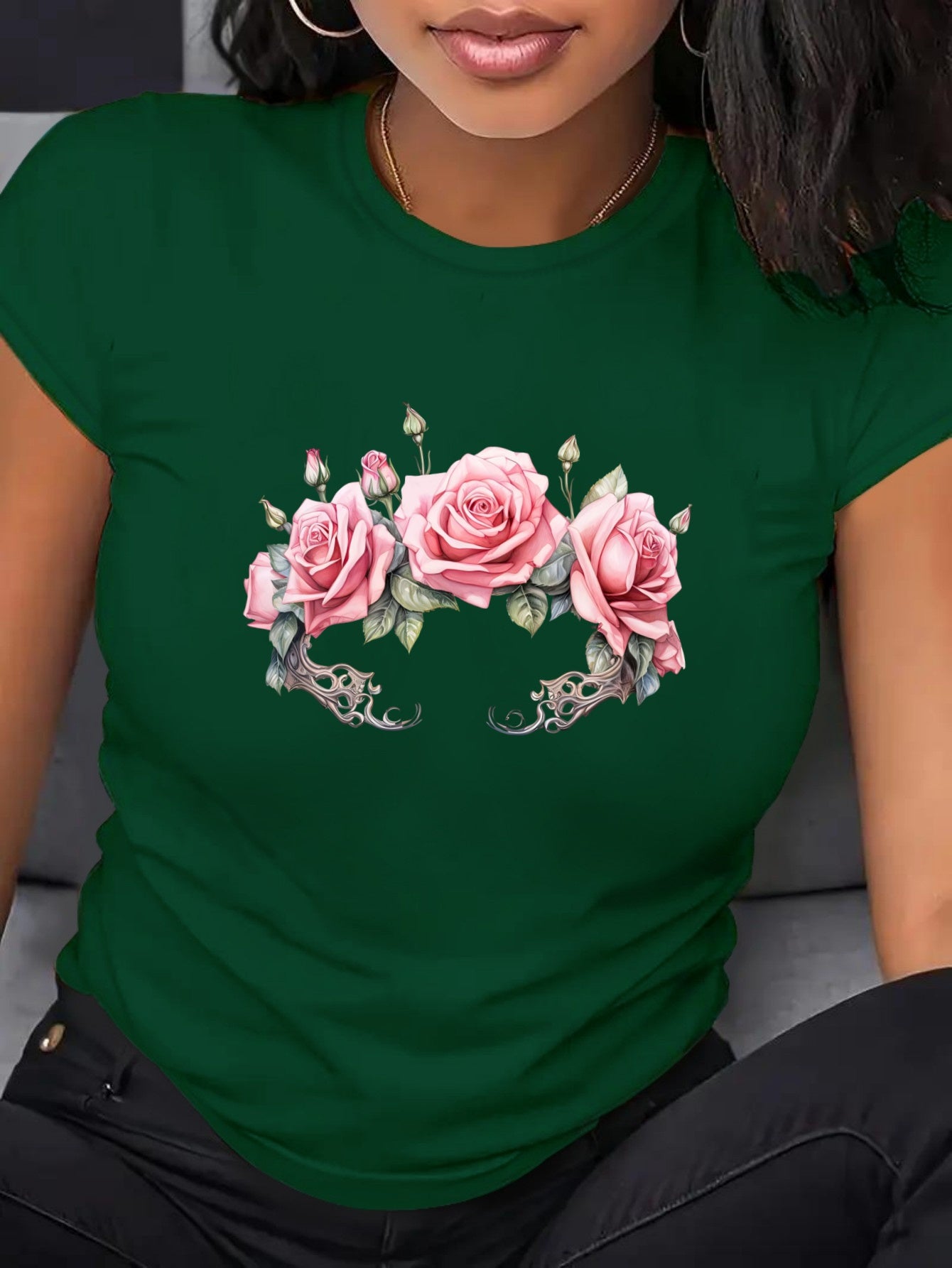 Women's Loose Big Size T-Shirt, Breathable Cotton, Casual Short Sleeve