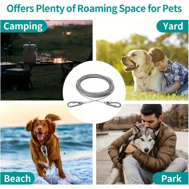 Stainless Steel Dog Cable 3 4.6 9 15 Meters Durable Tie Out Rope