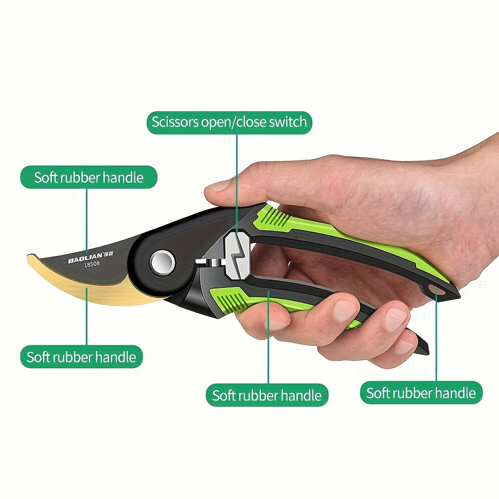 Professional Gardening Pruning Shears High Carbon Steel Ambidextrous Trim Tree Branches