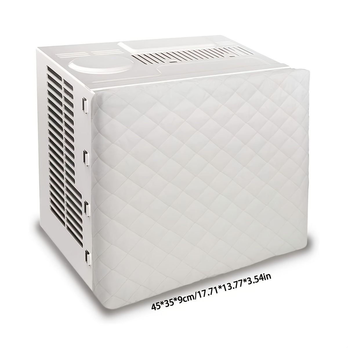 Quilted Air Conditioner Dust Cover with Elastic Fit Indoor Heat Insulation