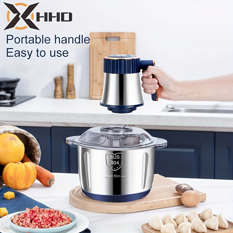 500W Stainless Steel Food Processor 5L Capacity with 6-Blade System and 5 Speeds