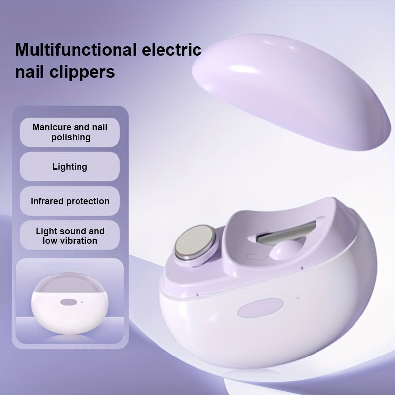 USB orqali zaryadlanadigan litiy polimer batareyali elektr tirnoq kesgichi, manikur, tirnoq faylini, polirovka qilish, shakllantirish uchun mukammal va sovg'a sifatida.