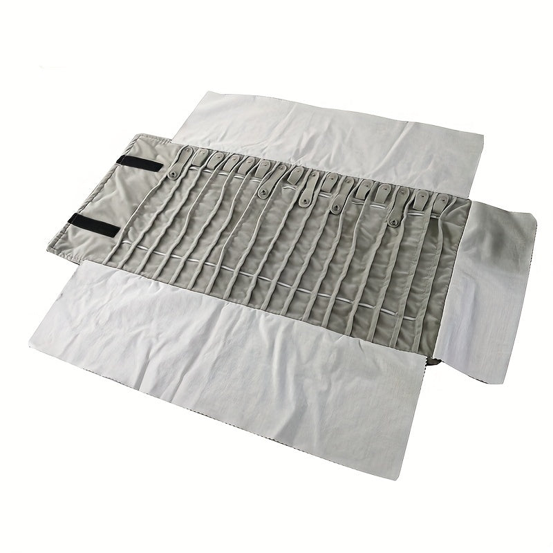 16-Bit Necklace Storage Roll with Anti-Tangling Layer and Elastic Band