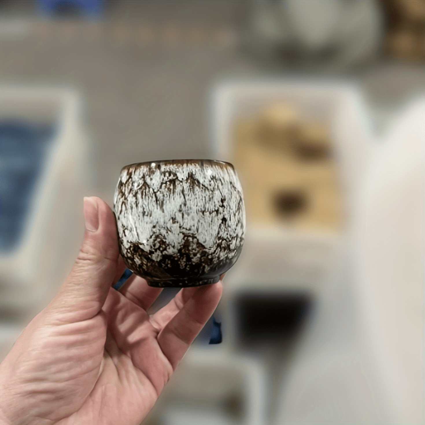 Taza de té de cerámica de 110 ml, taza pequeña para bebidas calientes