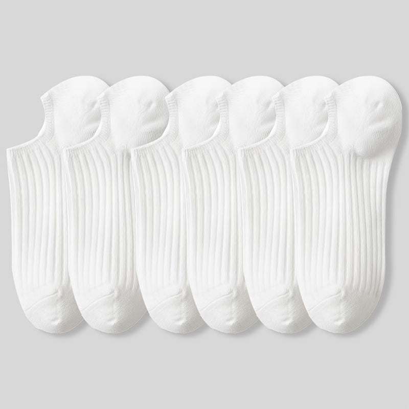 Women's No-Show Socks 3/6/12 Pack Solid Color Invisible Boat Style Polyester