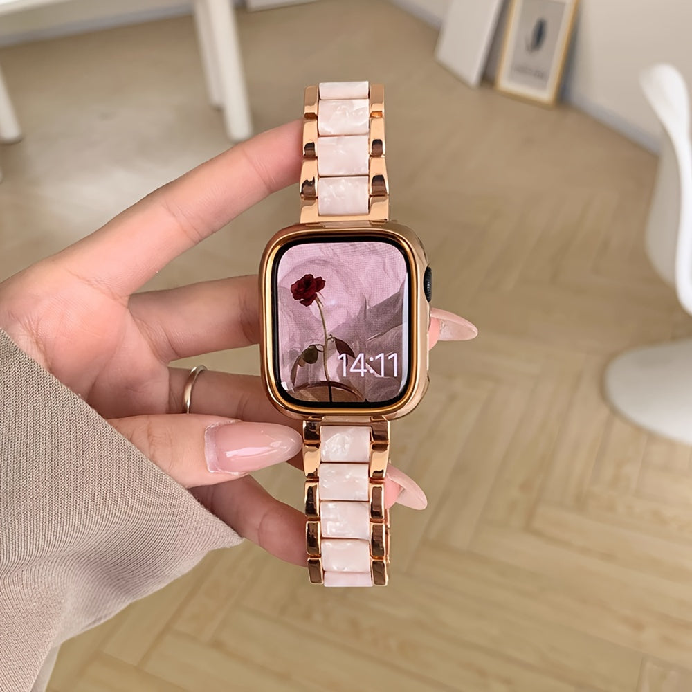 Stainless Steel and Resin Smartwatch Band for 38mm to 45mm Sizes