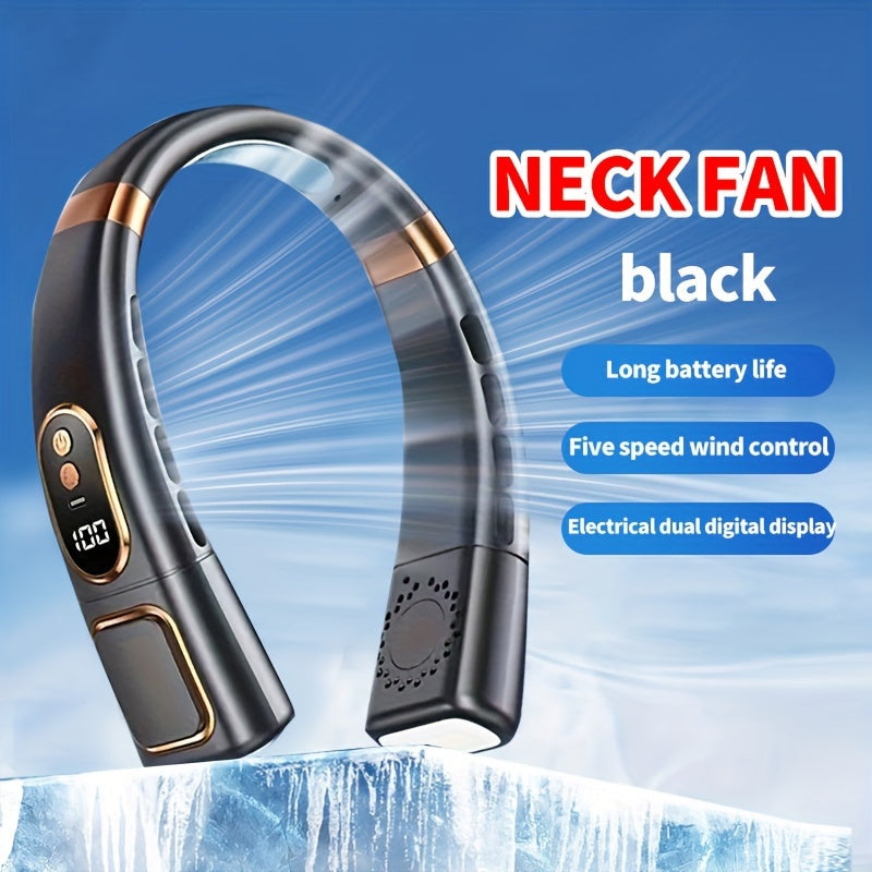 USB Fan with Adjustable Speeds Digital Screen Compact Portable for Indoor Outdoor Travel