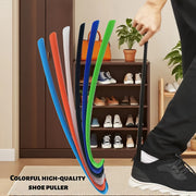 Black Plastic Shoe Horn for Elderly and Pregnant Women, No Bending