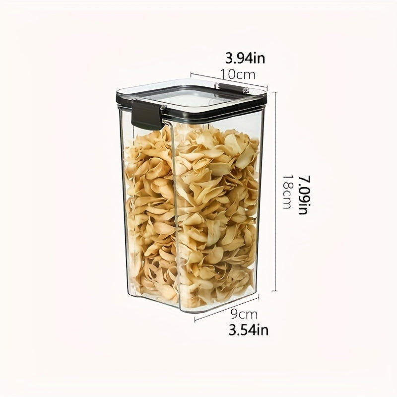Durable Plastic Food Storage Container with Lid for Dry Goods and Outdoor Use