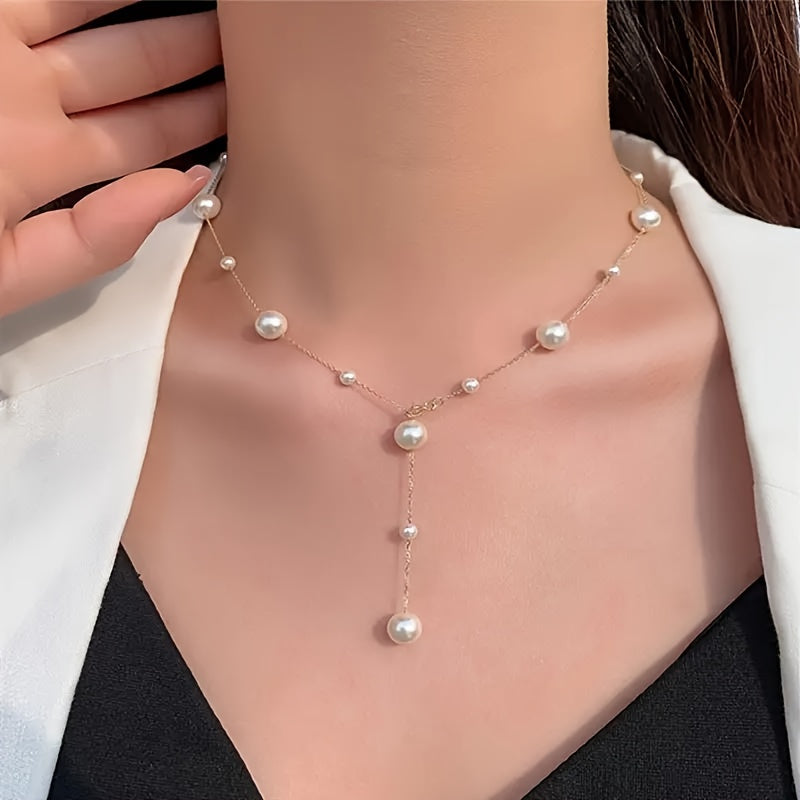 Zarif 925 Silver va 18K Gold Plated Freshwater Pearl Necklace, Orange Heart Rain dizayni - U uchun ideal yozgi va Sevgililar kuni sovg'asi