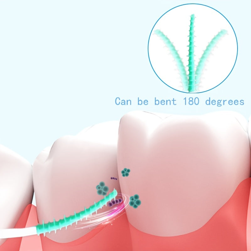 65 dona interdental tish cho'tkasi, tishlarni tozalash va dog'larni olib tashlash uchun