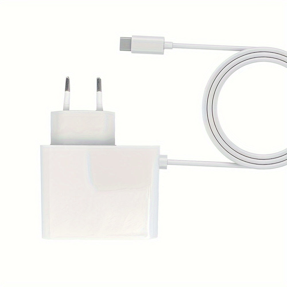 65W USB C GaN PD devor uchun zaryadlovchi, 150cm USB-C kabel bilan, noutbuklar va smartfonlar uchun
