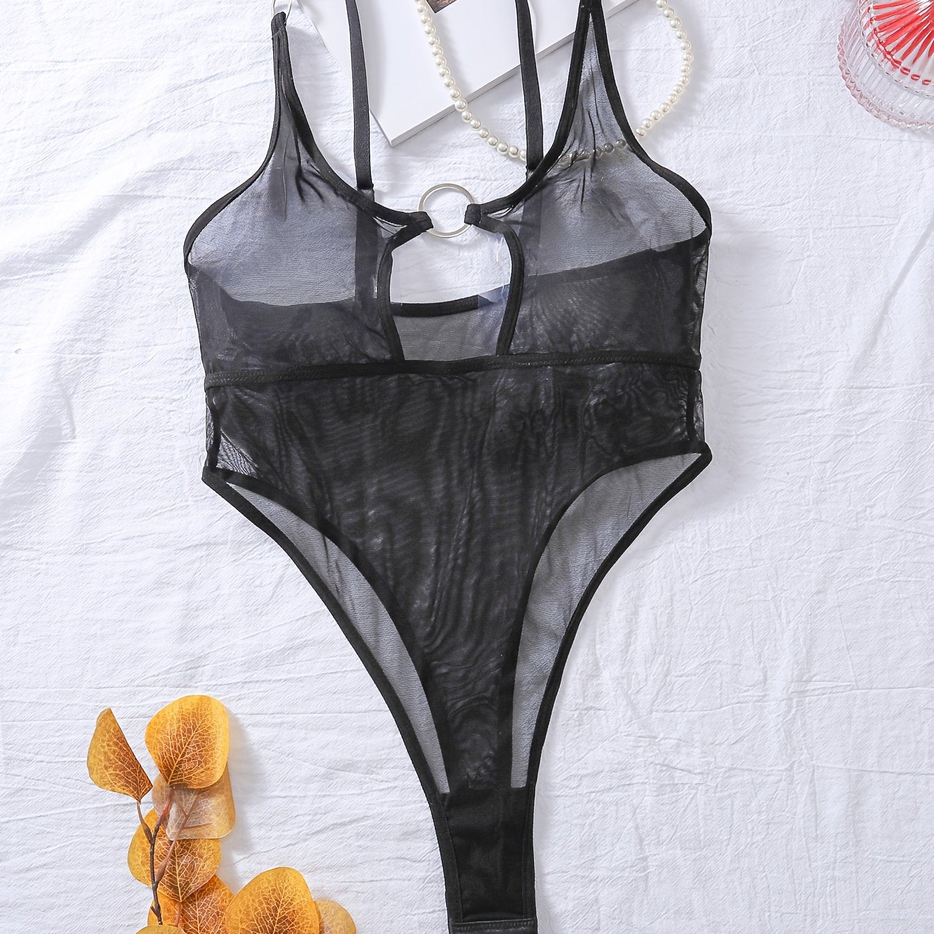 Summer Women's Mesh Strapless Bodysuit for European and American Fashion