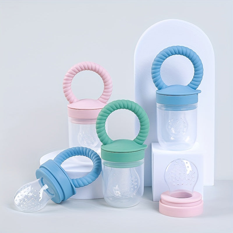 Нежный и легкий в очистке силиконовый фруктовый кормушка для детей - подходит для маленьких детей - рекомендуется ручная стирка, доступен в розовом, зеленом или синем цвете