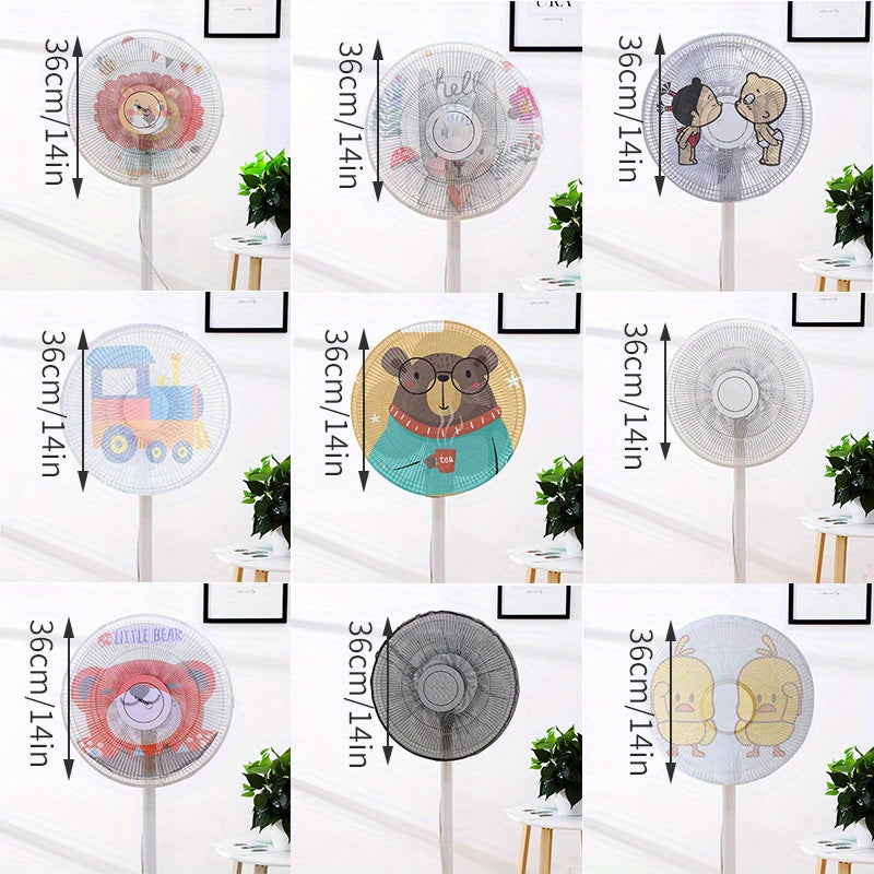Household Floor Fan Cover Cartoon Hand Design Anti-Pinch Safety Protector