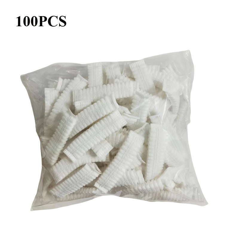 100pcs Vacuum Cleaner Filters Polyester Dust Debris Trapping White Red End Caps