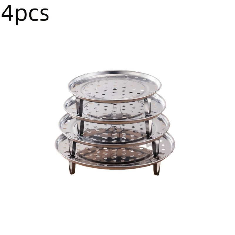 Rejillas de acero inoxidable para vapor para mantou, huevos y más, compatible con ollas de 18-24 cm