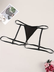 Women’s Black Cotton Thong Lingerie Sexy and Comfortable