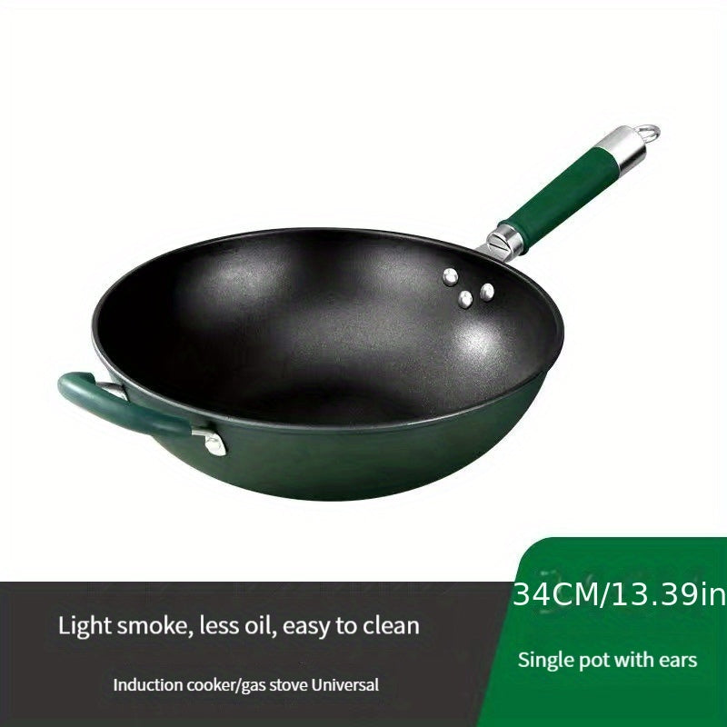 Cast Iron Cookware Set Non-Stick Skillet Egg Fry Pan Wok Stir-Fry Pan for Gas and Induction