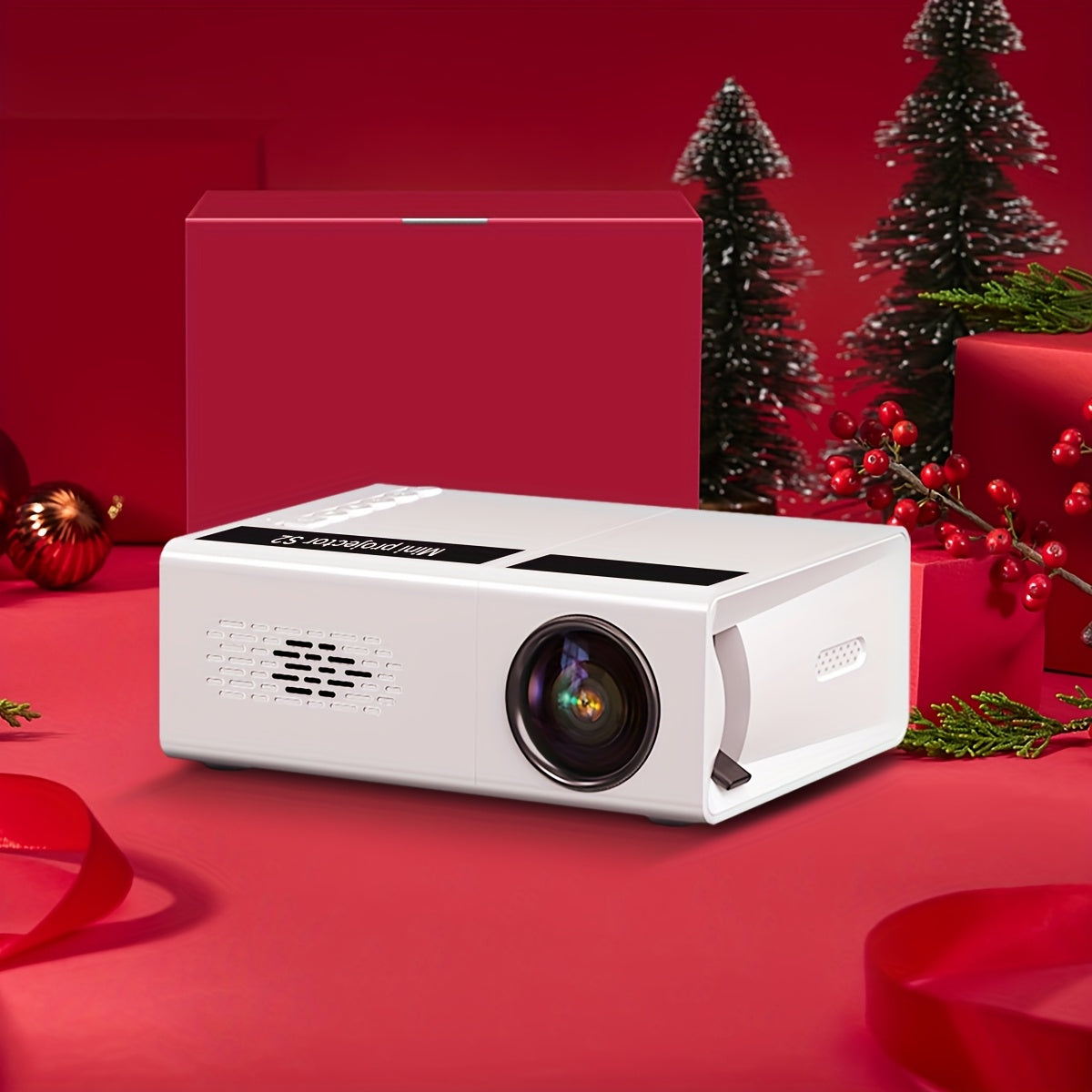 Портативный мини-проектор для уличного домашнего кинотеатра USB HDTV AV IOS Android