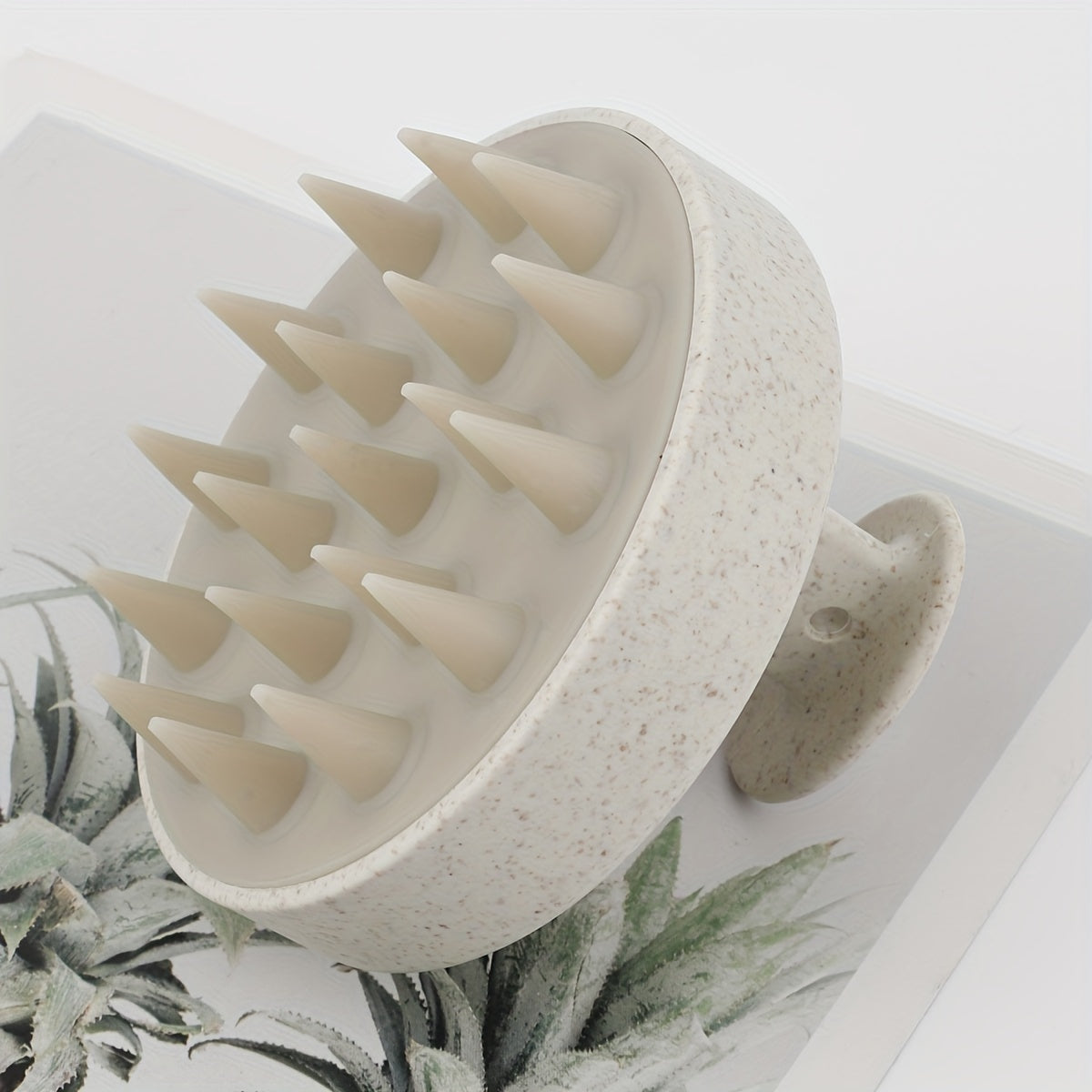 Cepillo de silicona para lavar el cabello con peine de masaje de plástico para cuidado del cabello y peluquería