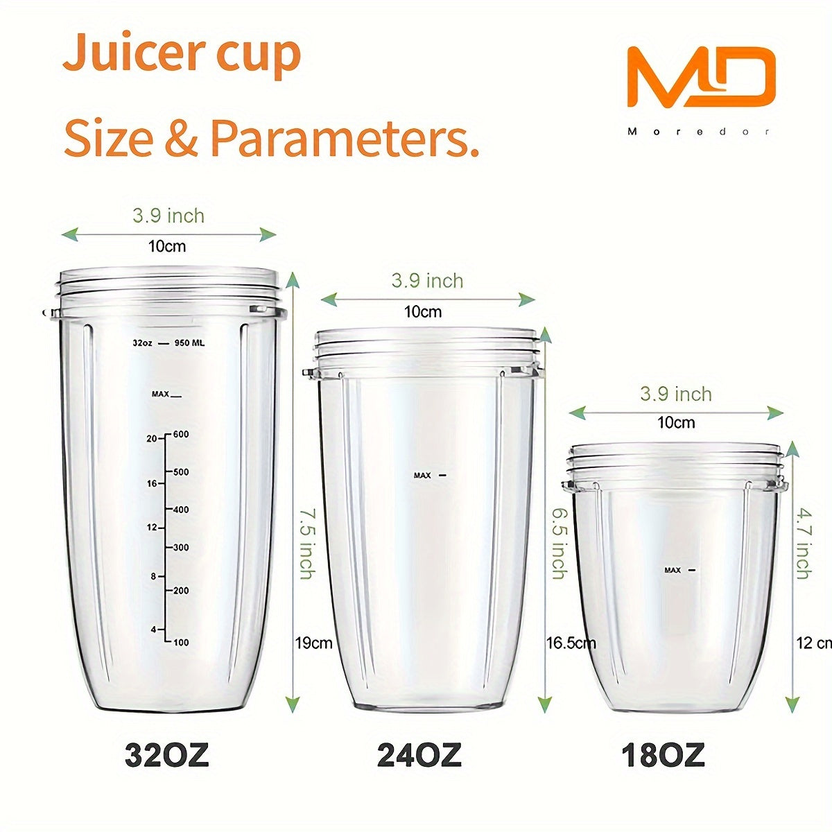 Taza de licuadora de 32oz/24oz/18oz de reemplazo para Nutri Bullet 600W 900W

Source:
Replacement 32oz/24oz/18oz Blender Cup for Nutri Bullet 600W 900W