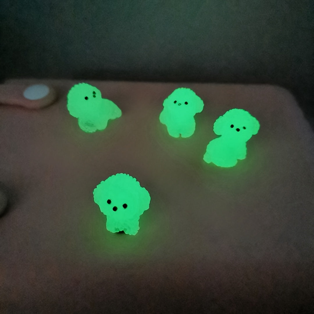 Kids Shoe Accessory Set with Glow-In-The-Dark Puppy Designs and Removable ABS Components