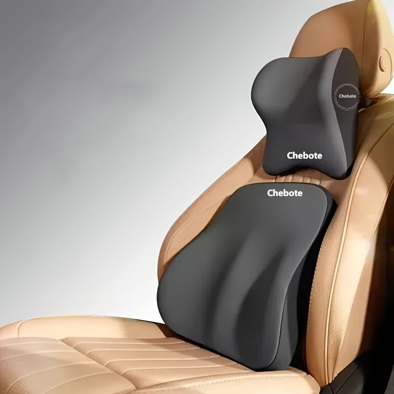 Conjunto de cojines para asiento de coche con espuma viscoelástica, soporte lumbar y almohada cervical para automóviles