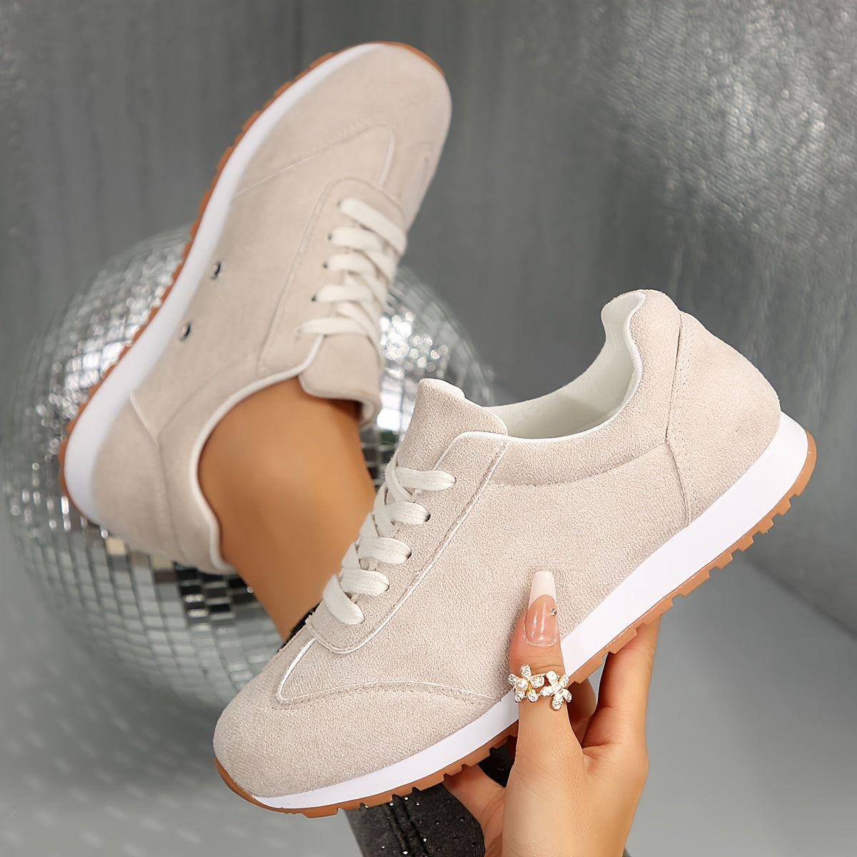Women's Fashion Sneakers, Breathable Fabric, Low Top Casual Shoes