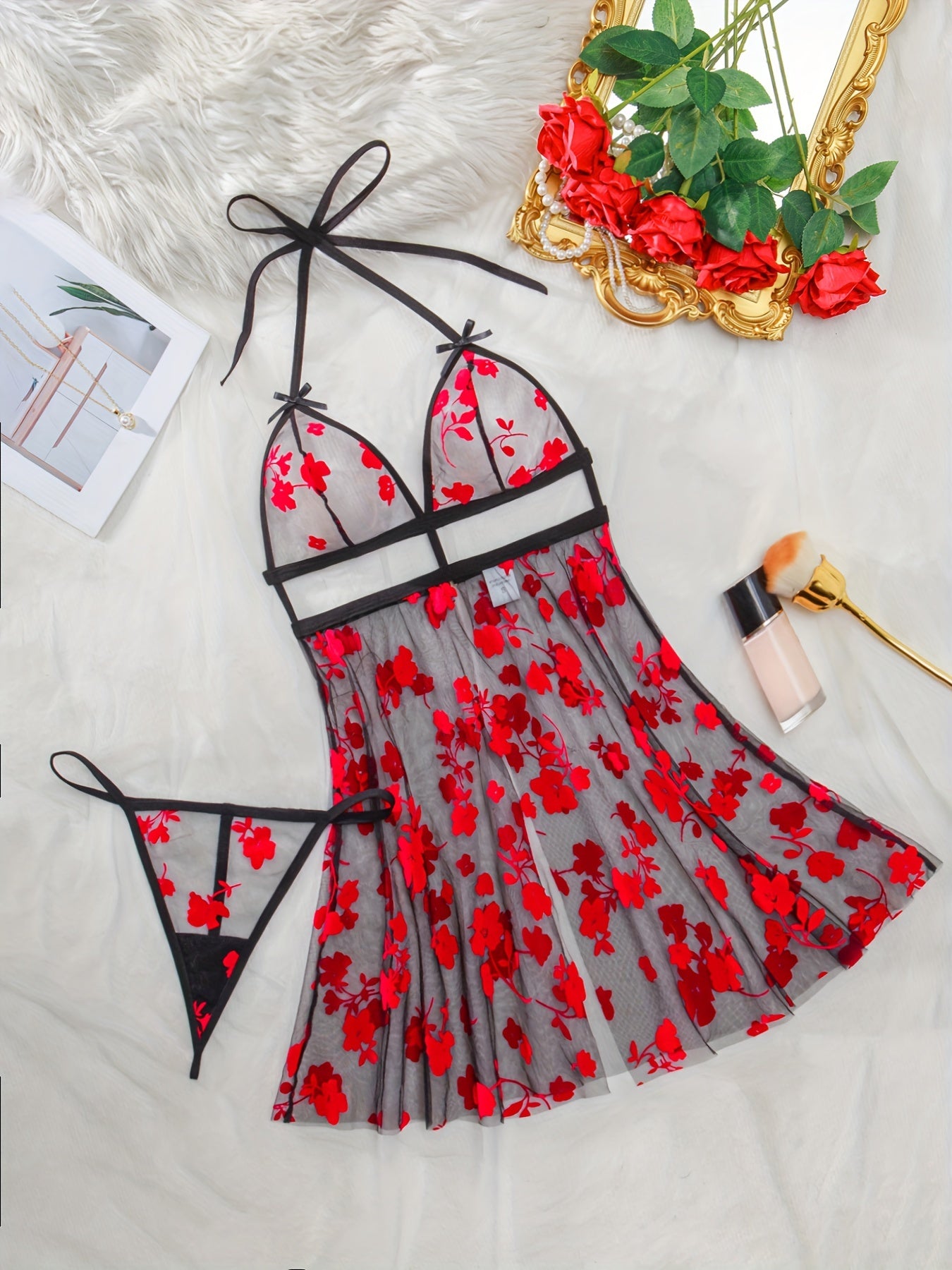 Women's Doll Costume for Adults with Pink Dress and Accessories