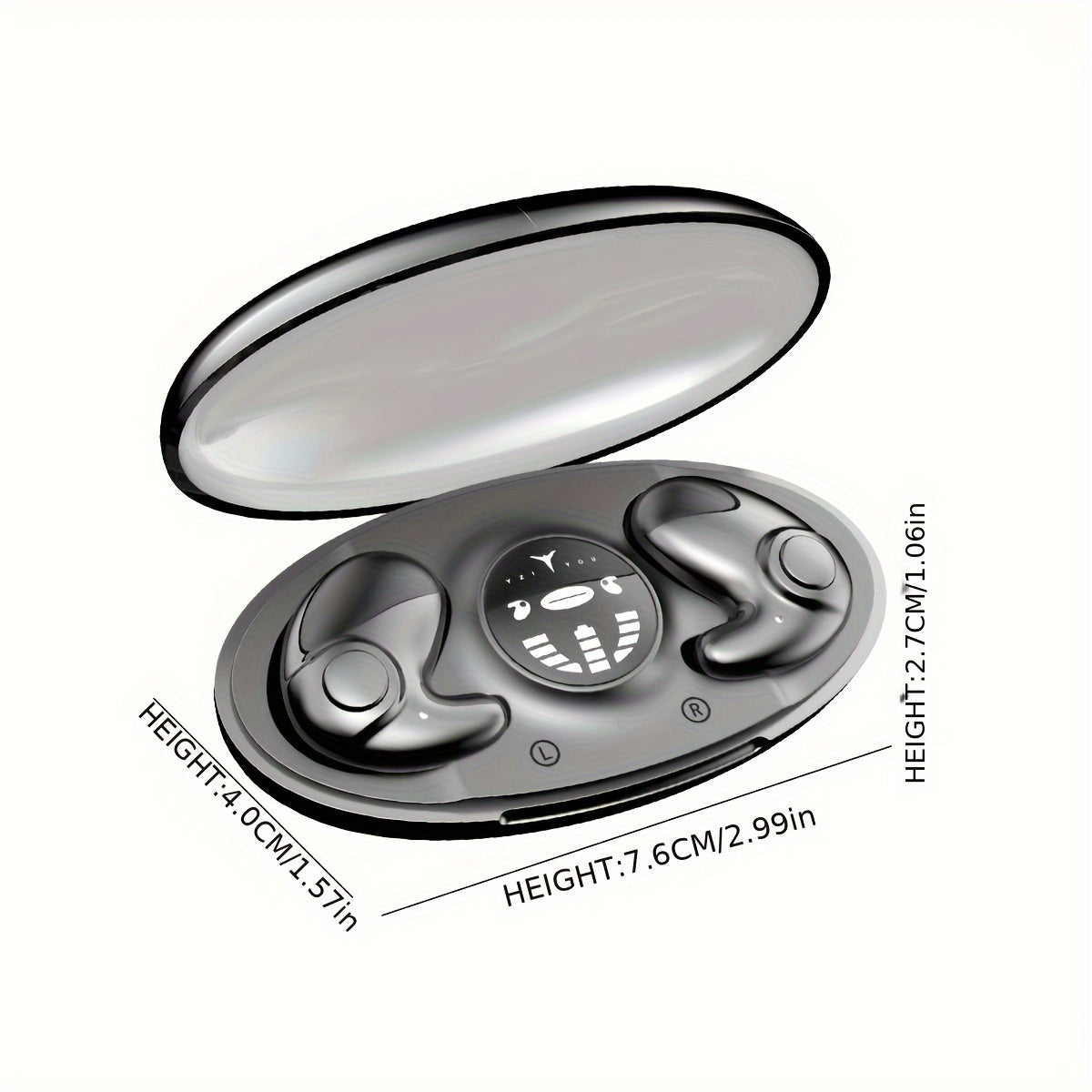 Uchuvsiz uyqu uchun quloqchinlar - Juft shovqinni kamaytiruvchi MIClar bilan ultra yupqa dizayn, past kechikish, Uchuvi 5.0, iOS va Android uchun sport quloqchinlar, o'yinlar - Tinch uyqu uchun ideal.