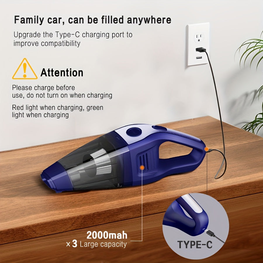 Kabelsiz changyutgich kuchli suv o'tkazmaydigan quvvat bilan, qayta zaryadlanadigan batareya, gilamlar, qattiq pol, hayvonlarning tuklari uchun