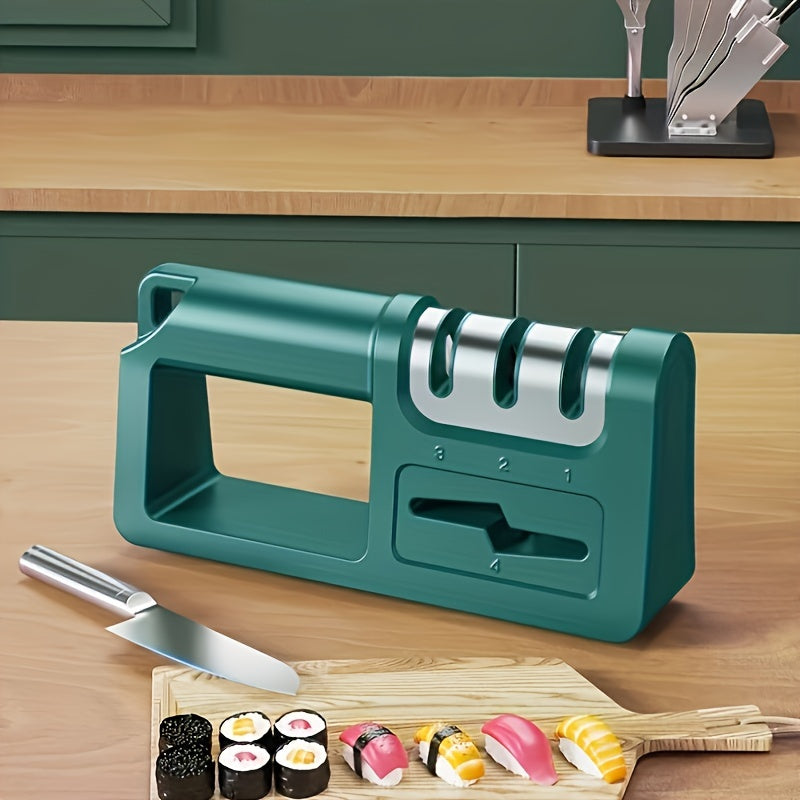 Bestselling 4-in-1 Diamond Knife Sharpener Manual Kitchen and Scissors Sharpener