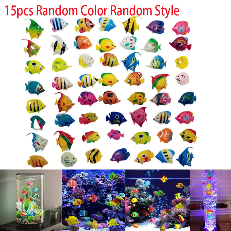 15 Realistic Moving Artificial Fish for Aquarium or Bathroom Decoration