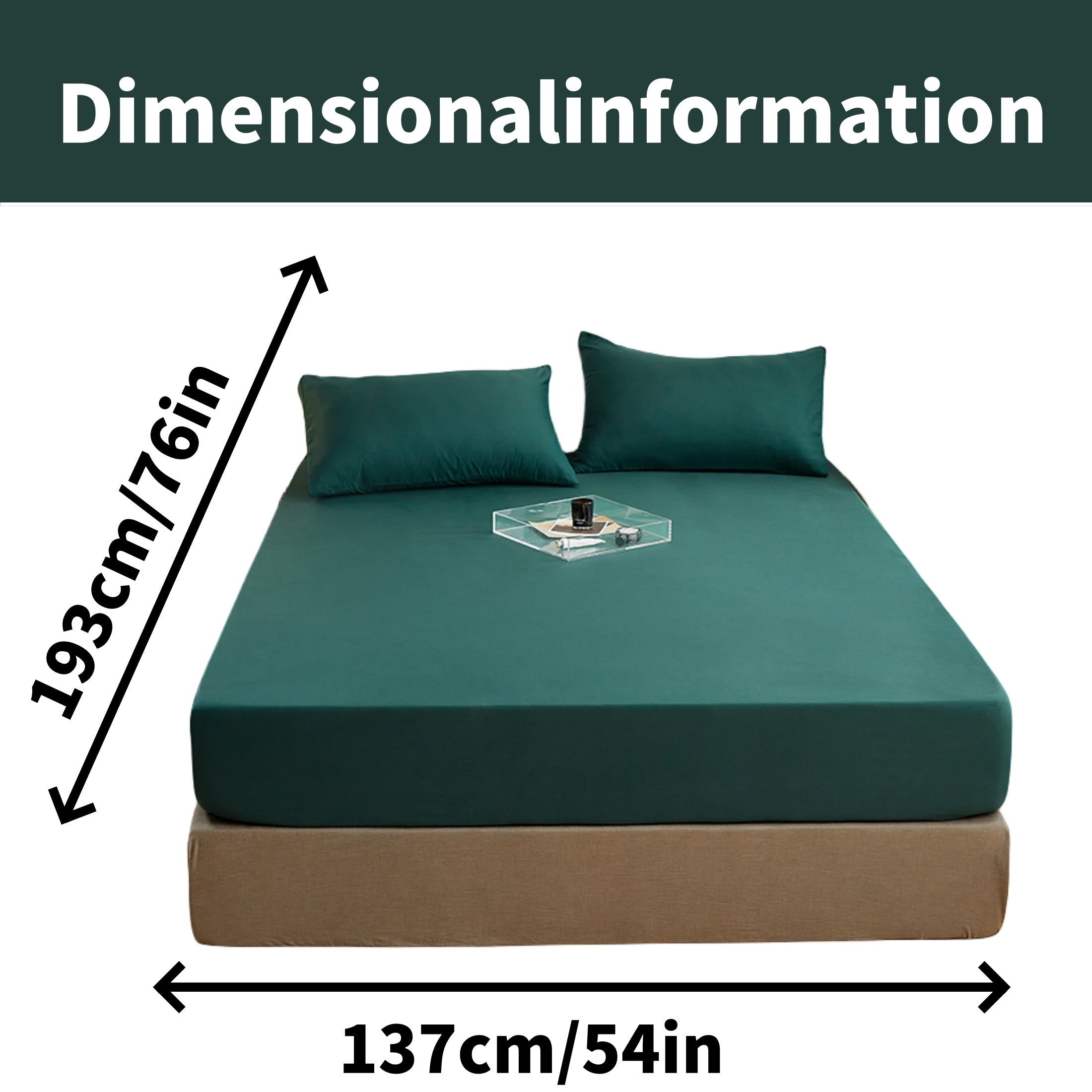 Juego de sábanas ajustadas de poliéster cepillado con 2 fundas de almohada, con bolsillo profundo, ropa de cama