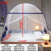 Pop-Up Mosquito Net for Bed with Full Coverage Easy Setup Durable Cartoon Design