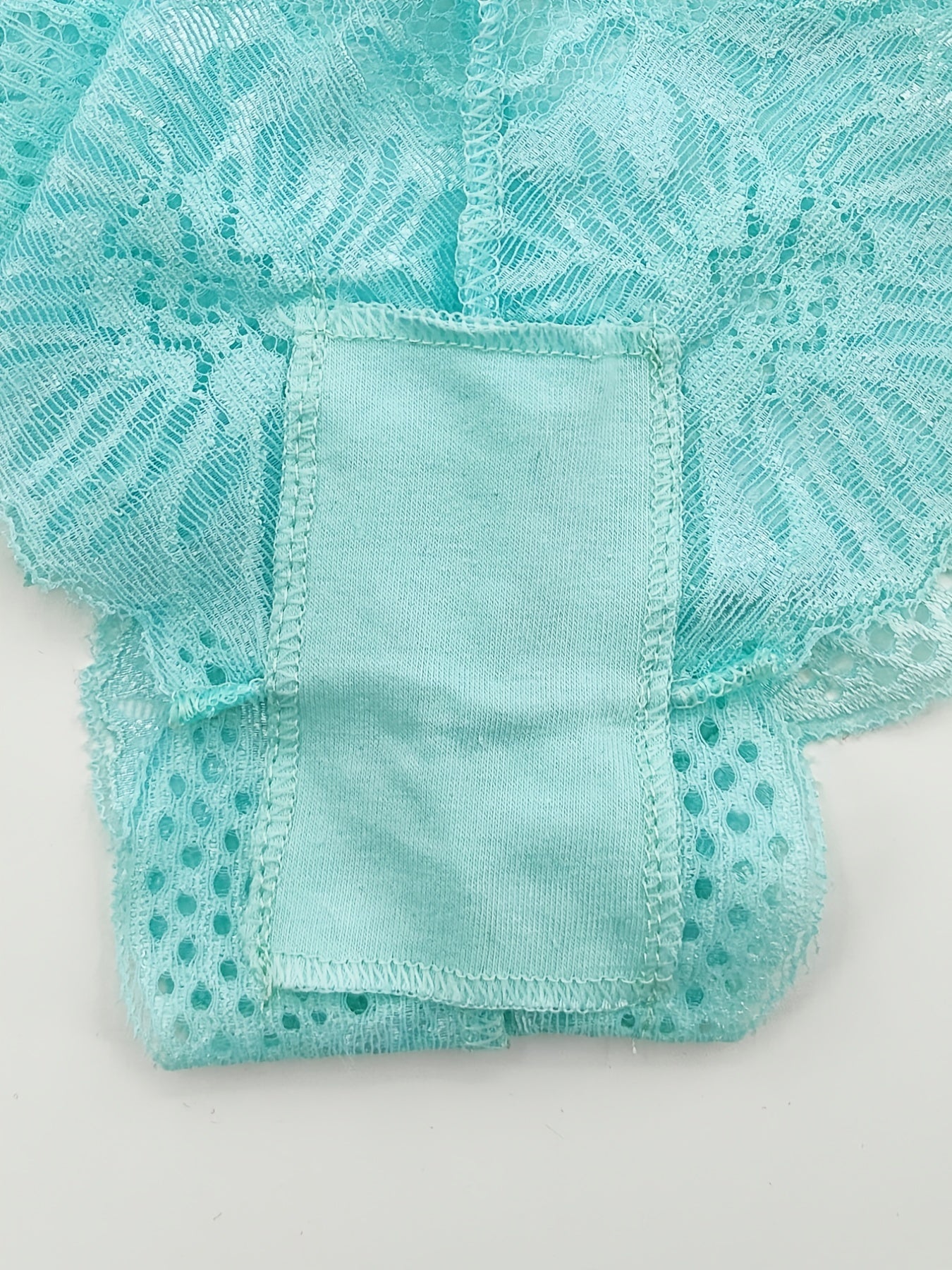 Pack de 6 braguitas de bikini de encaje jacquard con lazo para mujer de cintura baja