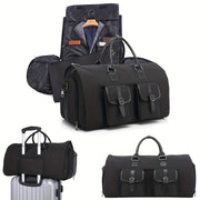 Men's Large Capacity Suit Luggage Bag Made of PU Nylon for Business Trips