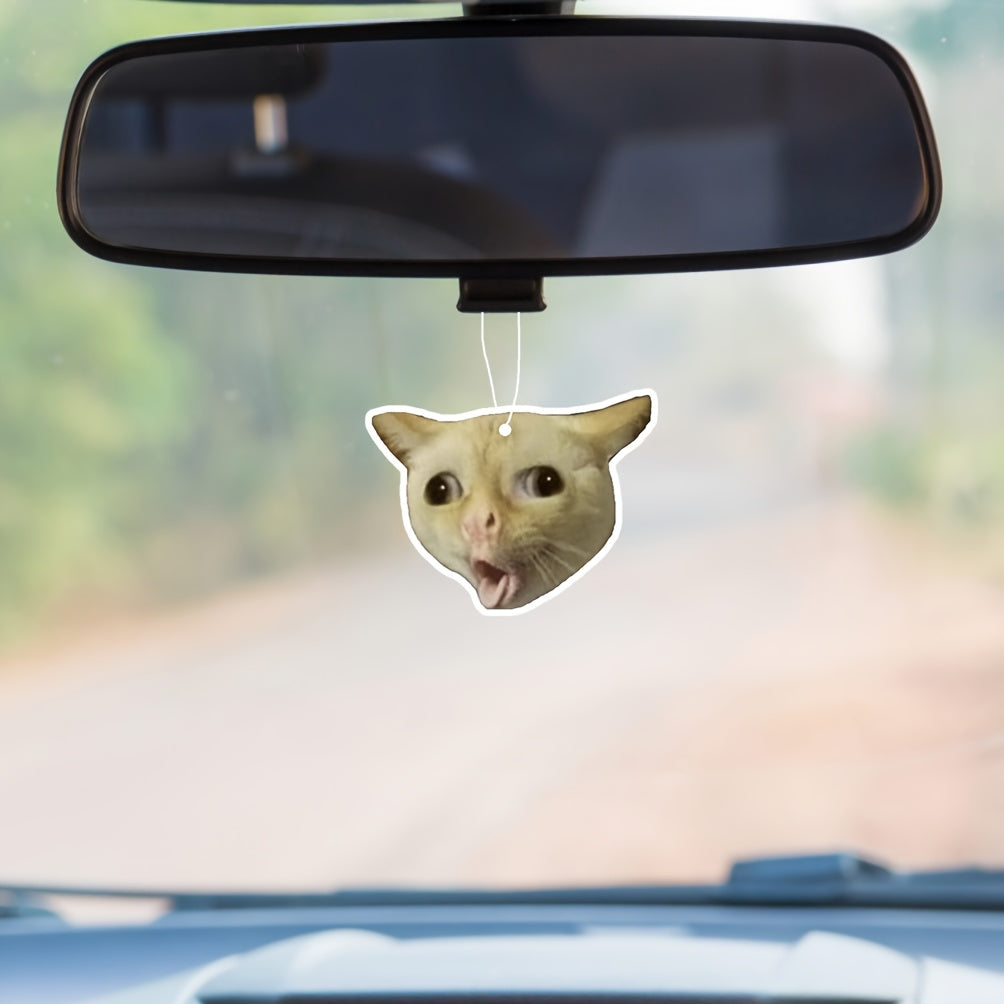 Car Aromatherapy Tablet, Funny Cat Design, Fragrance Pendant, Wardrobe Use