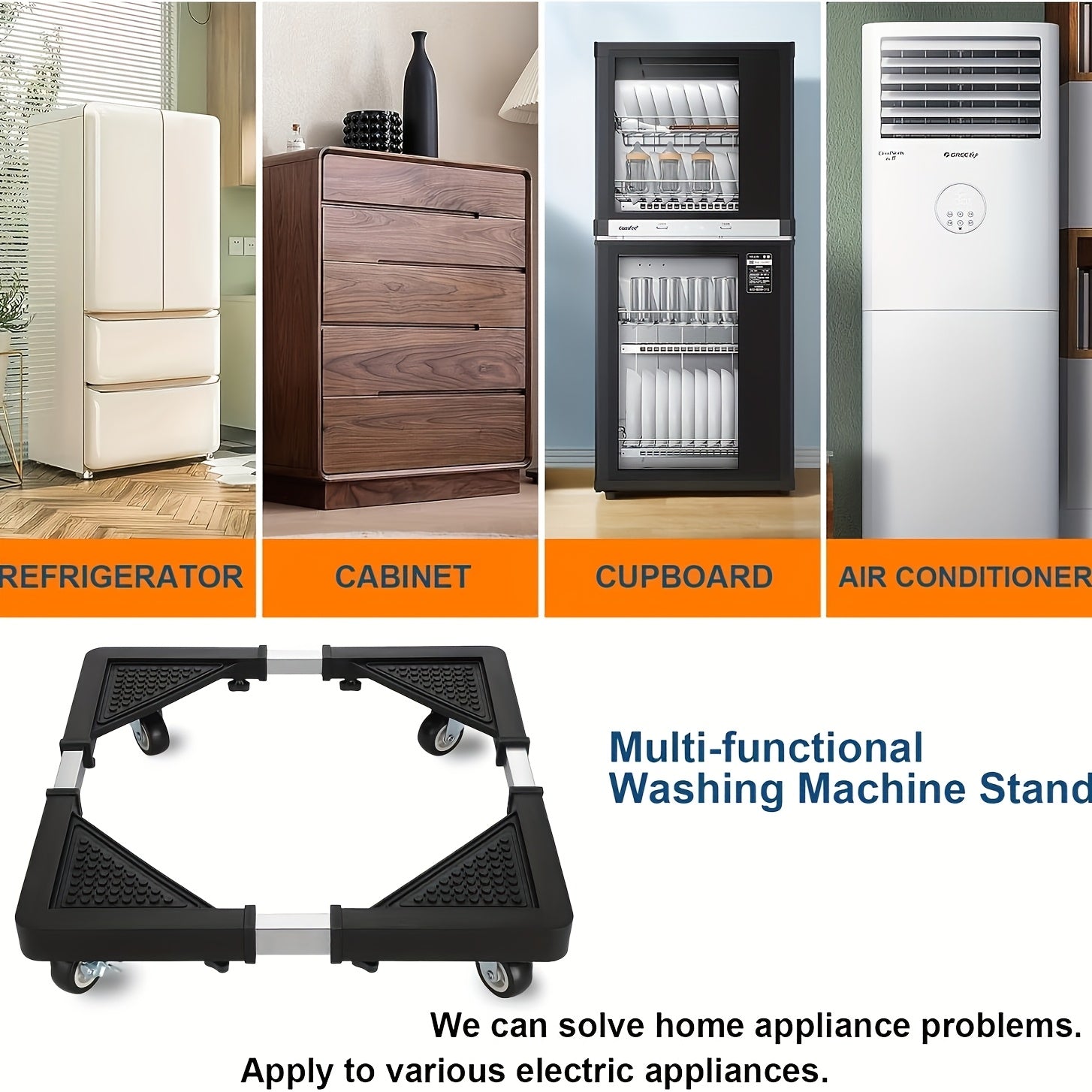 Portativ mini muzlatgich stendi, qulflanadigan g'ildiraklar bilan, turli xil qurilmalar uchun moslashuvchan, teleskopik qo'llab-quvvatlash stendi.