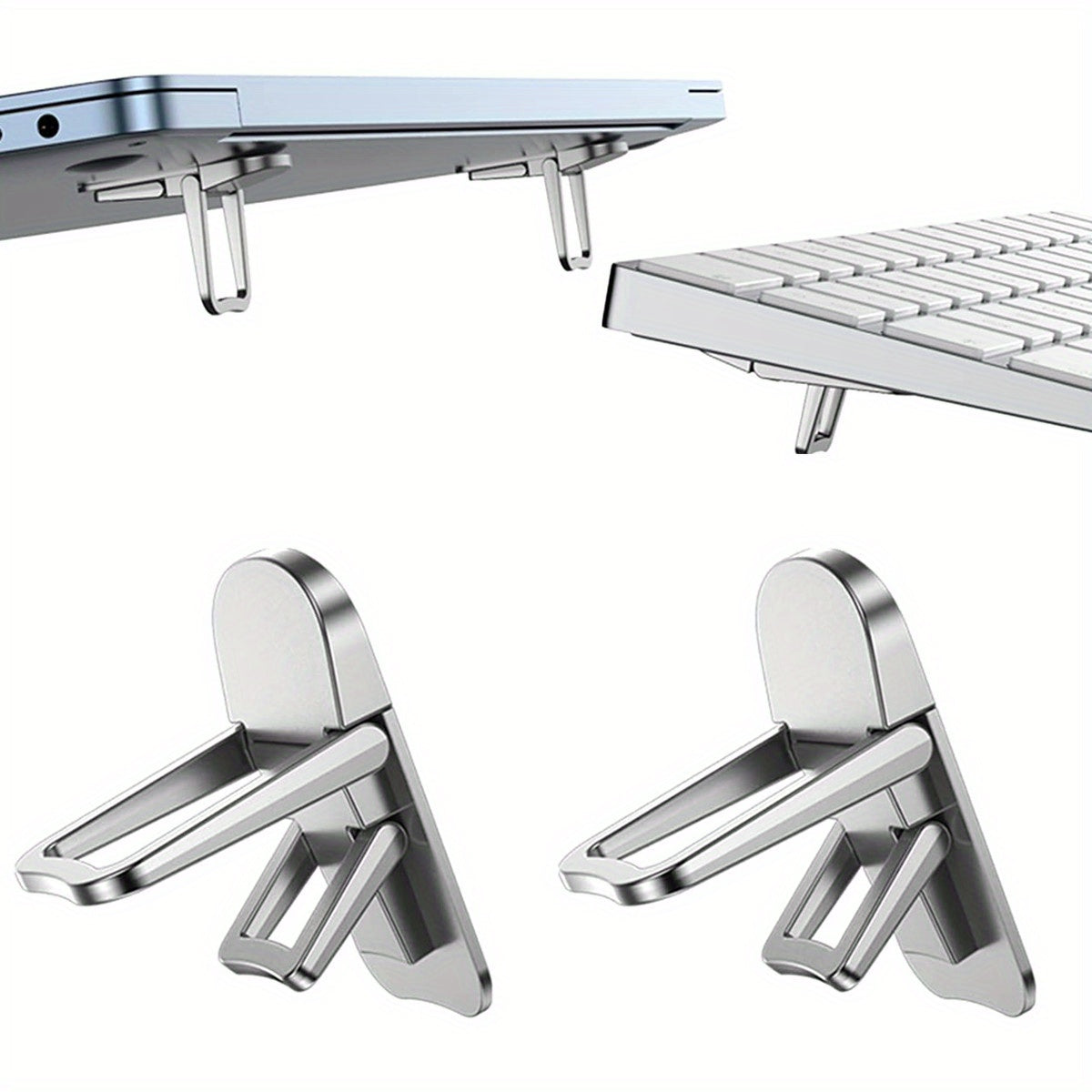 Portable Laptop Stand with Adjustable Angles and Foldable Design for Macbooks and Notebooks