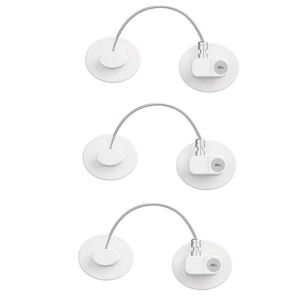 Set of 4 Childproof Cabinet Locks for Freezer Drawers and Doors