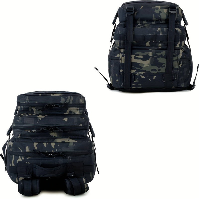 45L Tactical Backpack Water-Resistant Oxford Camo MOLLE for Hunting Camping Hiking Men Women
