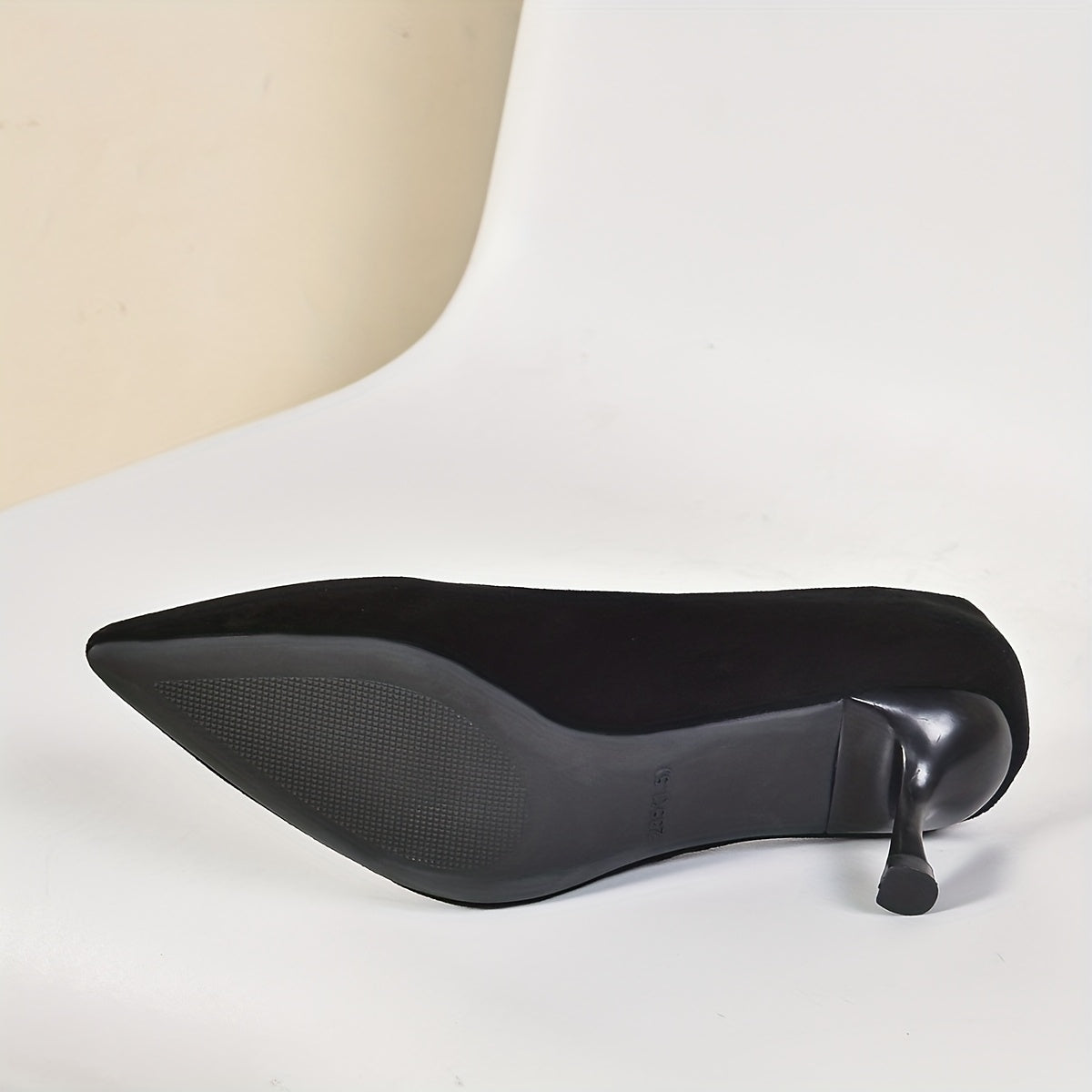 Women's Black Stiletto Heels Leather Elegant Comfortable Work Shoes