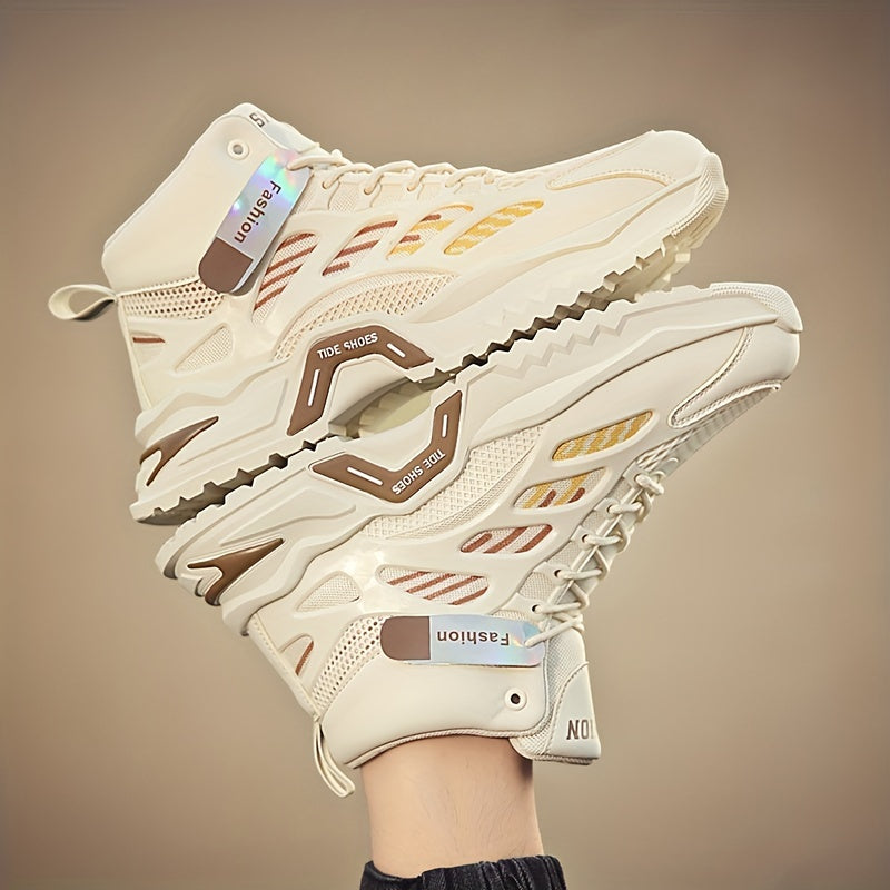 Men's Large Size Sneakers with Thick Sole for Casual and Skateboarding