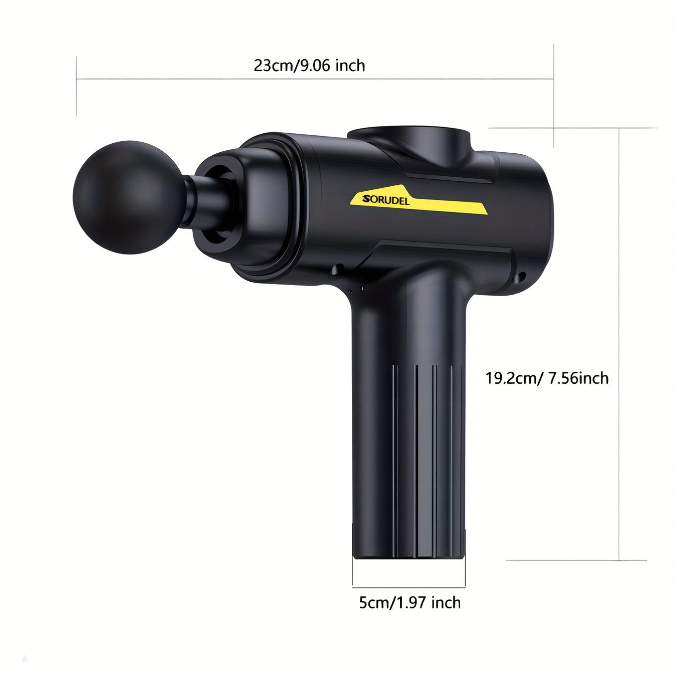 Deep Tissue Massage Gun with 8 Heads Rechargeable Handheld Electric Muscle Fascia Gun