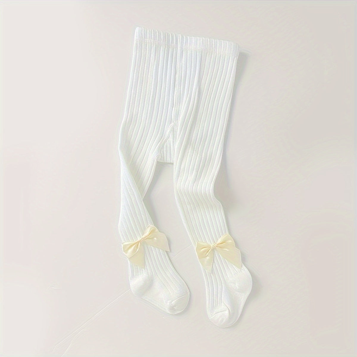 Girls' Knit Pantyhose with Bowknot Solid Color Spring Fall Fashionable Layering