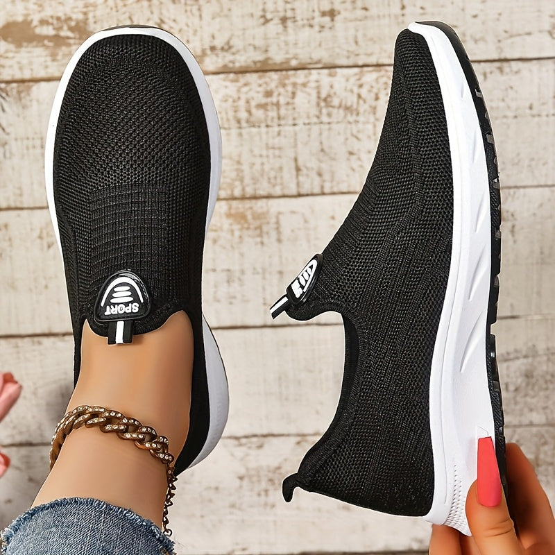 Women's Casual Slip-On Sneakers Breathable Mesh Lightweight Outdoor Shoes