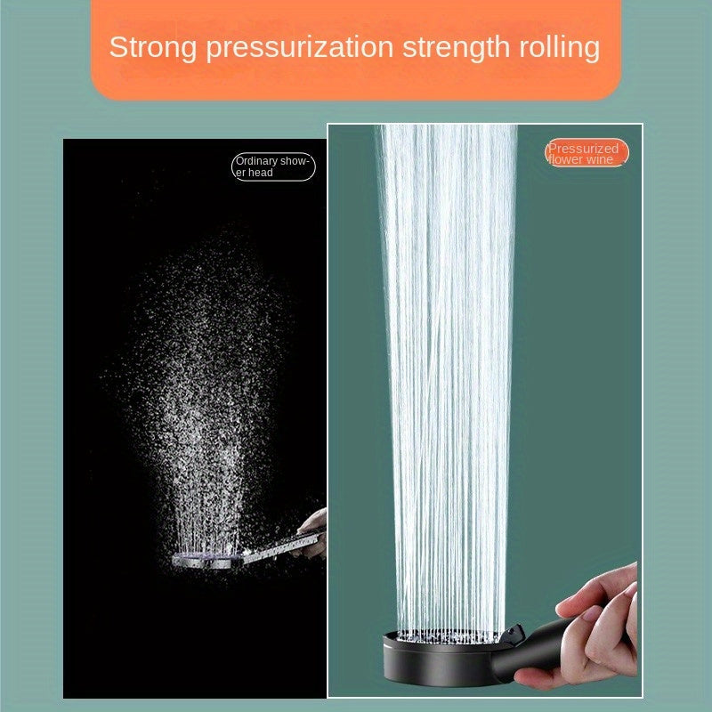 High-Pressure Shower Head with 5 Settings Wall-Mounted Silicone Nozzles Adjustable Flow