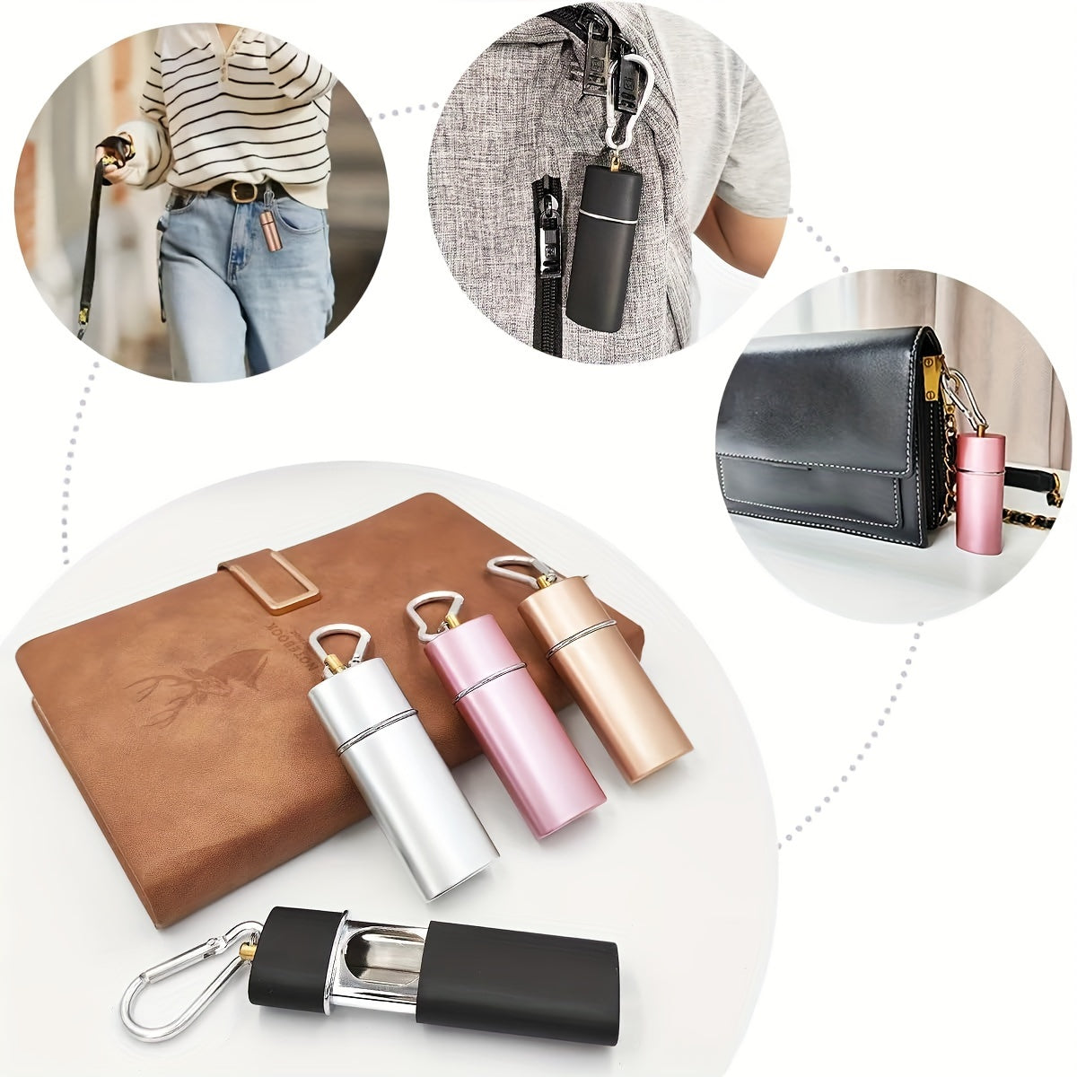 Small Metal Ashtray for Car and Outdoor Use, Sealed and Portable